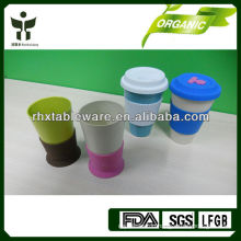 Green lifestyle bamboo cups with sleeve